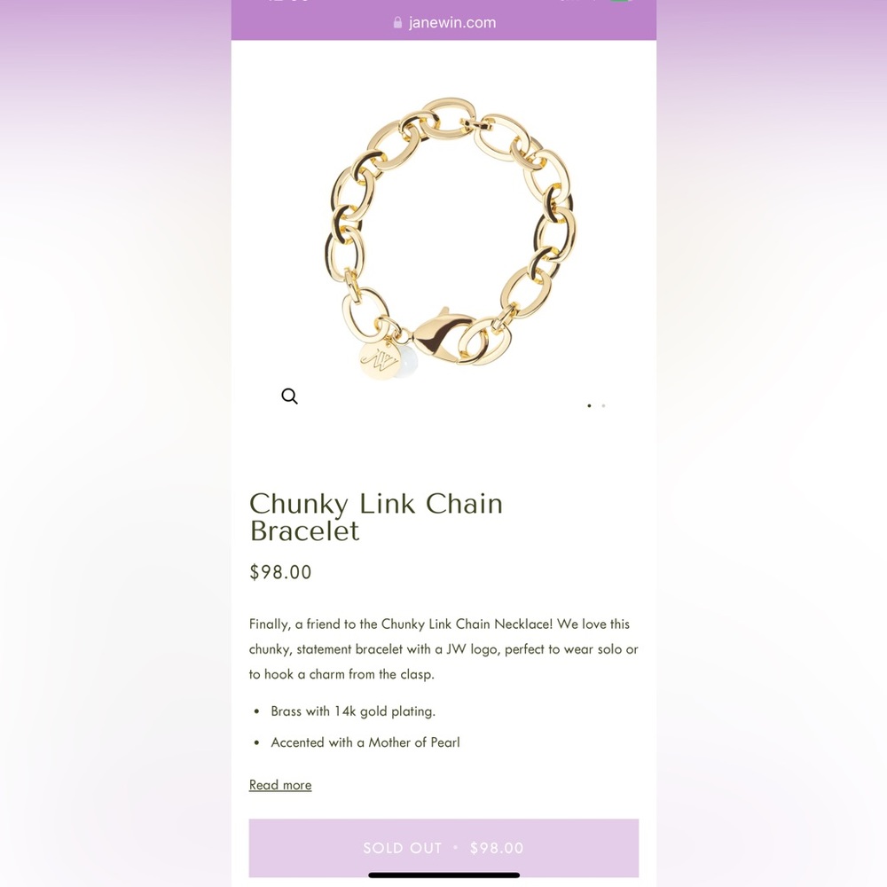 Jane Win Chunky Link Chain Bracelet
